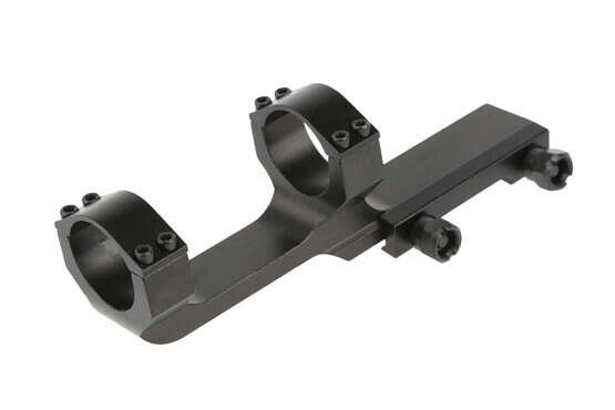 The Primary Arms deluxe extended 30mm scope mount has a matte black anodized finish